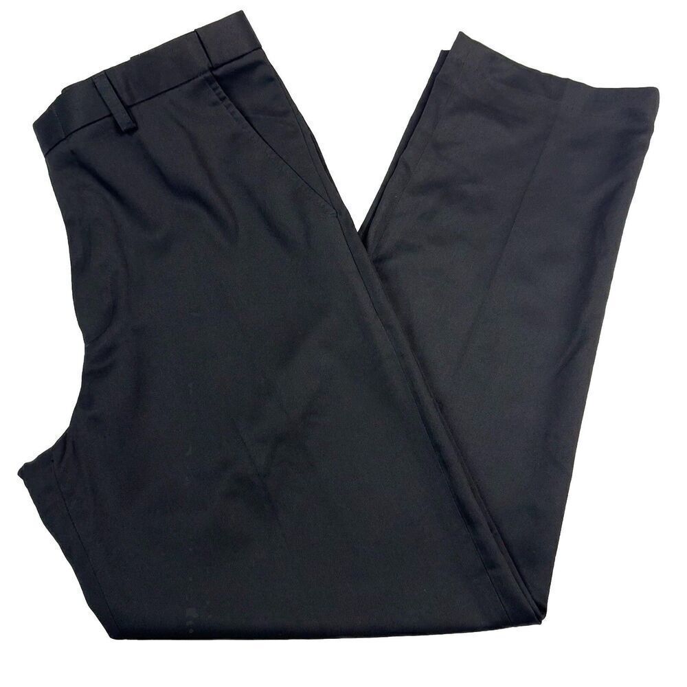 Puritan Black Dress Pants 34x32 Flat Front Old Money Academia Classic